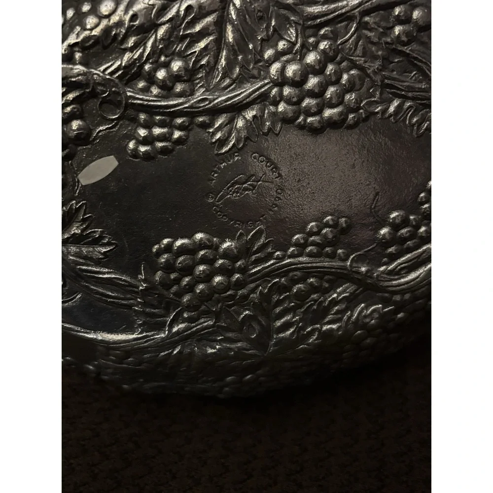 Arthur Court Centerpiece Serving Bowl Basket w/Hinged‎ Handle Fall